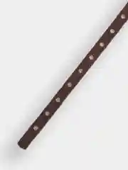 Ошейник кожаный, из натуральной кожи безразмерный с люверсами для мелких и средних пород