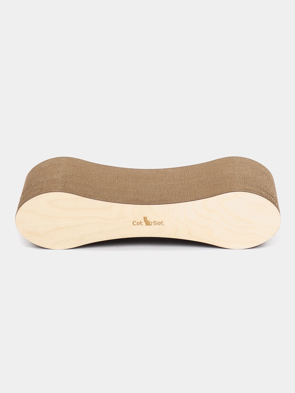 Cat Set "Когтеточка - лежанка Infinity WOOD" 55*23*13см, Когтеточка для кошек из картона
