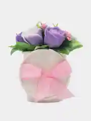 Сиреневый букет из мыла,мыльных роз,подарочный набор, подарок учителю,коллеге