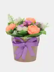 Оранжевый букет из мыла,мыльных роз,подарочный набор, подарок учителю,коллеге