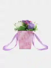 Фиолетовый букет из мыла,мыльных роз,подарочный набор, подарок учителю,коллеге