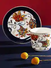 Набор чайный Флёр, чайная пара, 2 предмета, 310 мл, 15 см, костяной фарфор