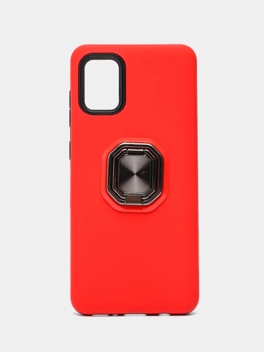 Красный чехол противоударный с кольцом + подставка для Samsung A31 / A32 4G / Redmi 9