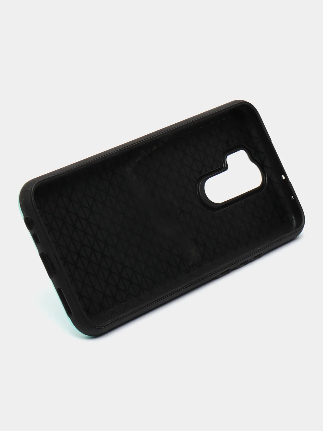 Бирюзовый чехол противоударный с кольцом + подставка для Samsung A31 / A32 4G / Redmi 9