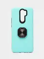 Бирюзовый чехол противоударный с кольцом + подставка для Samsung A31 / A32 4G / Redmi 9