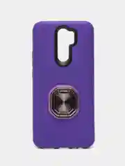 Фиолетовый чехол противоударный с кольцом + подставка для Samsung A31 / A32 4G / Redmi 9