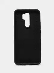 Фиолетовый чехол противоударный с кольцом + подставка для Samsung A31 / A32 4G / Redmi 9