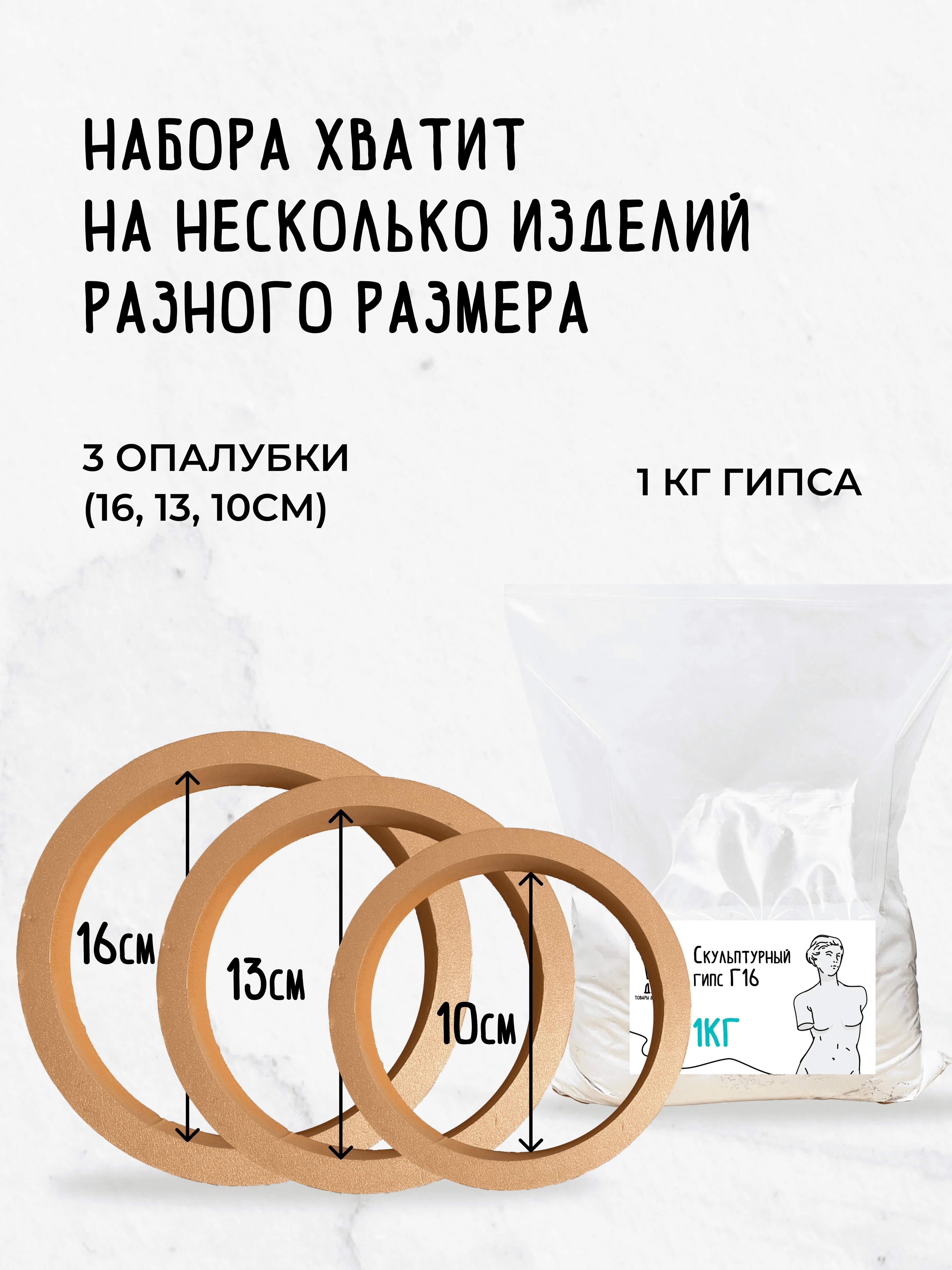 Набор для ботанического барельефа из гипса