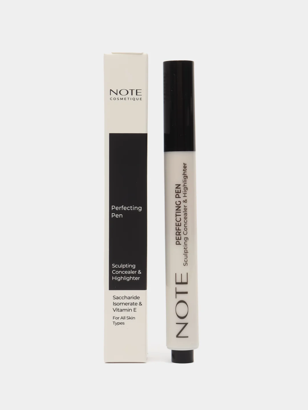 Бежевый меланж корректор, консилер, хайлайтер 3в1 для лица NOTE Cosmetique perfecting pen