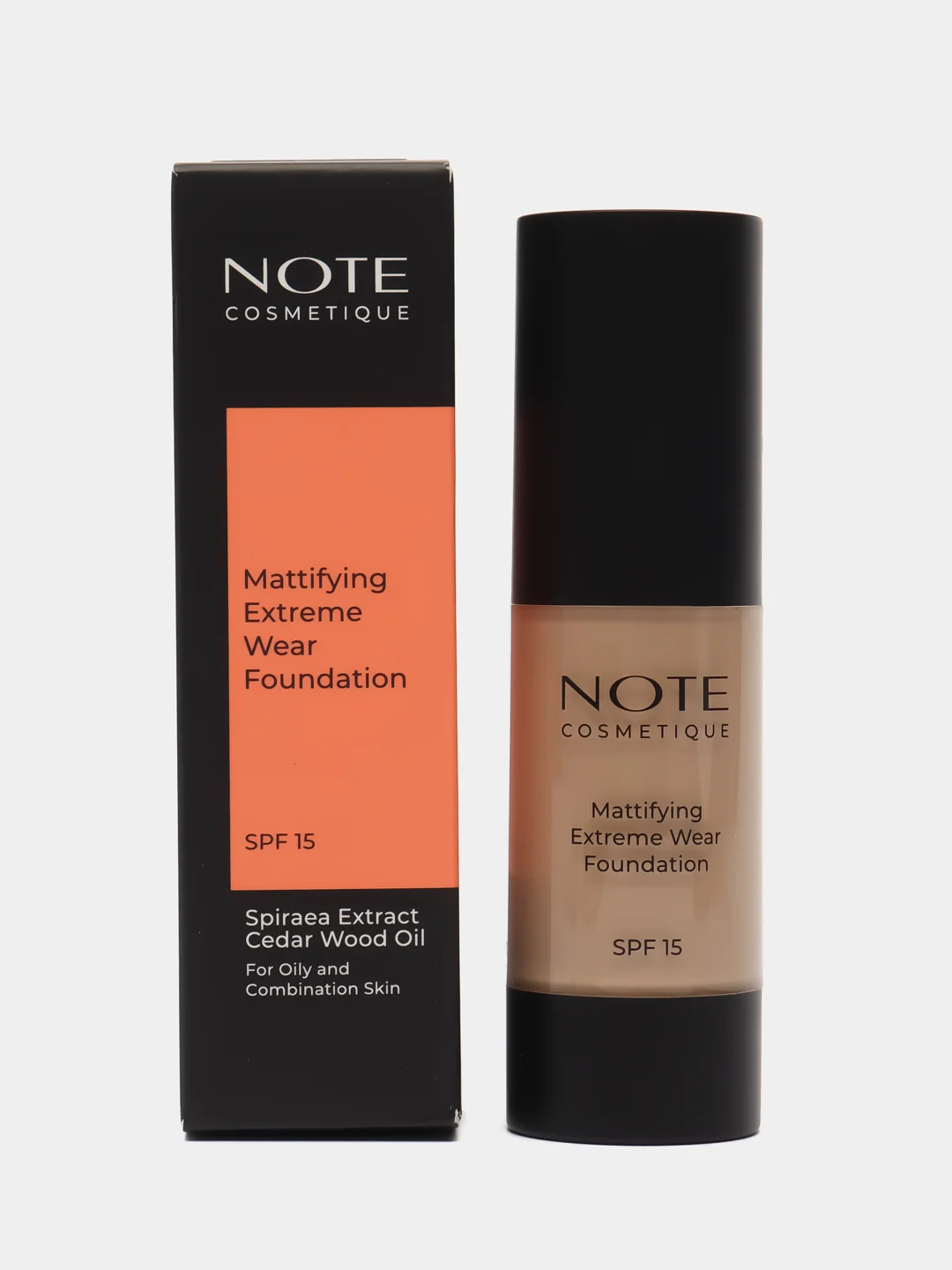 Карамельный тональная основа NOTE Cosmetique mattifying extreme wear стойкая с матирующим эффектом