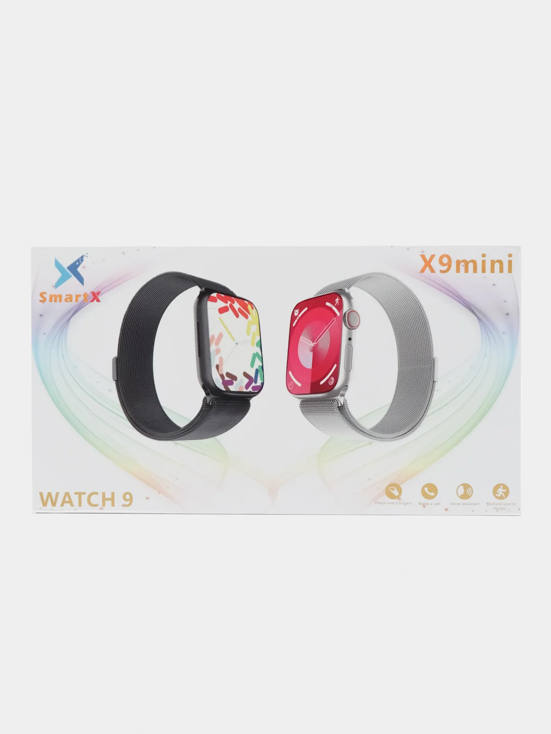Серый умные смарт-часы Smart Watch 9 серии "Премиум" 2024 45/41 мм
