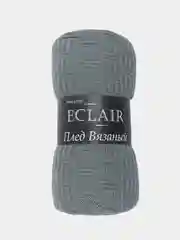 Плед покрывало вязанный 150*200 "Eclair" 1,5 сп легкий воздушный теплый серый TexRepublic