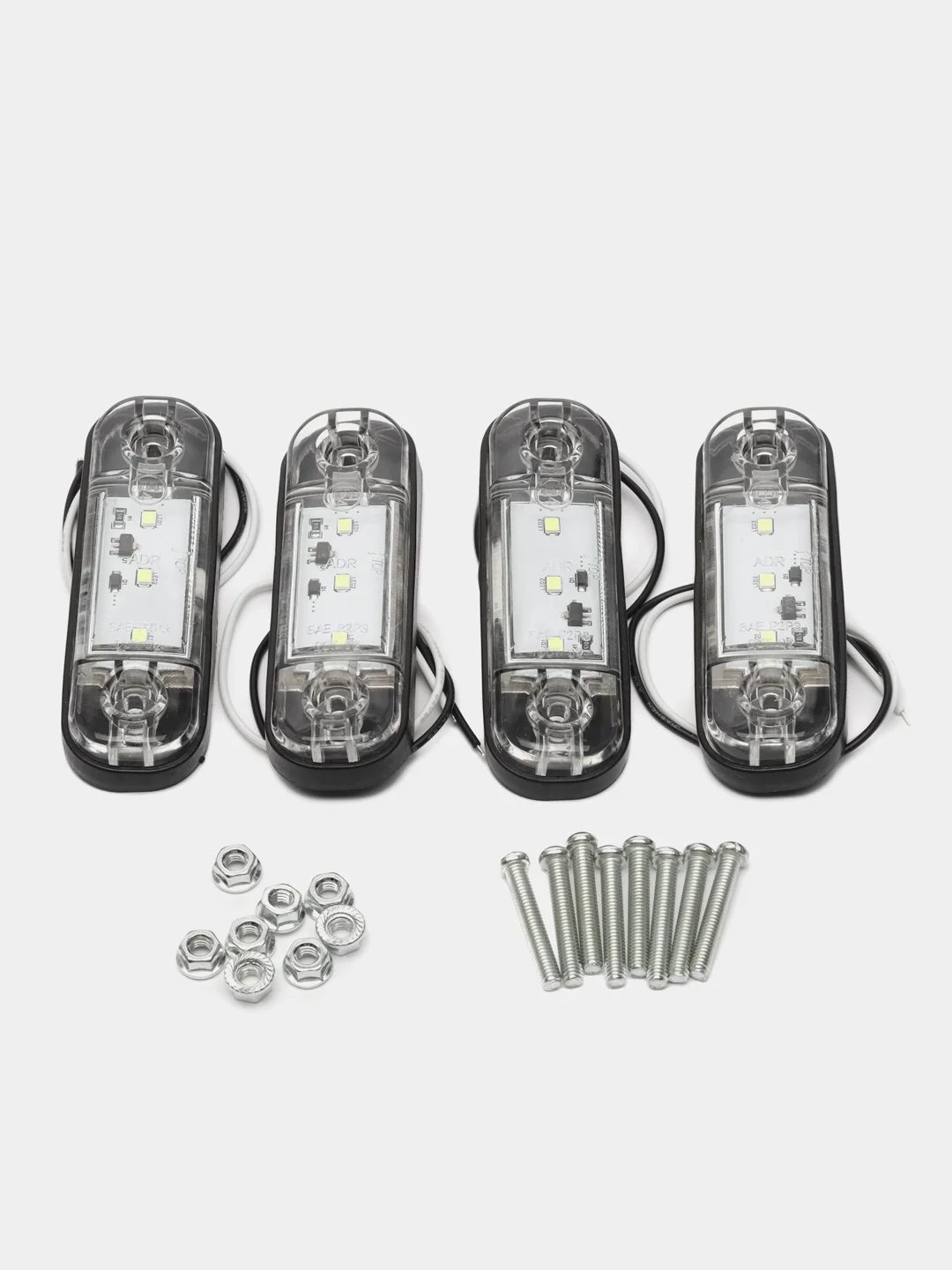 Белый подсветка светодиодная, габаритные огни LED,  12-24В
