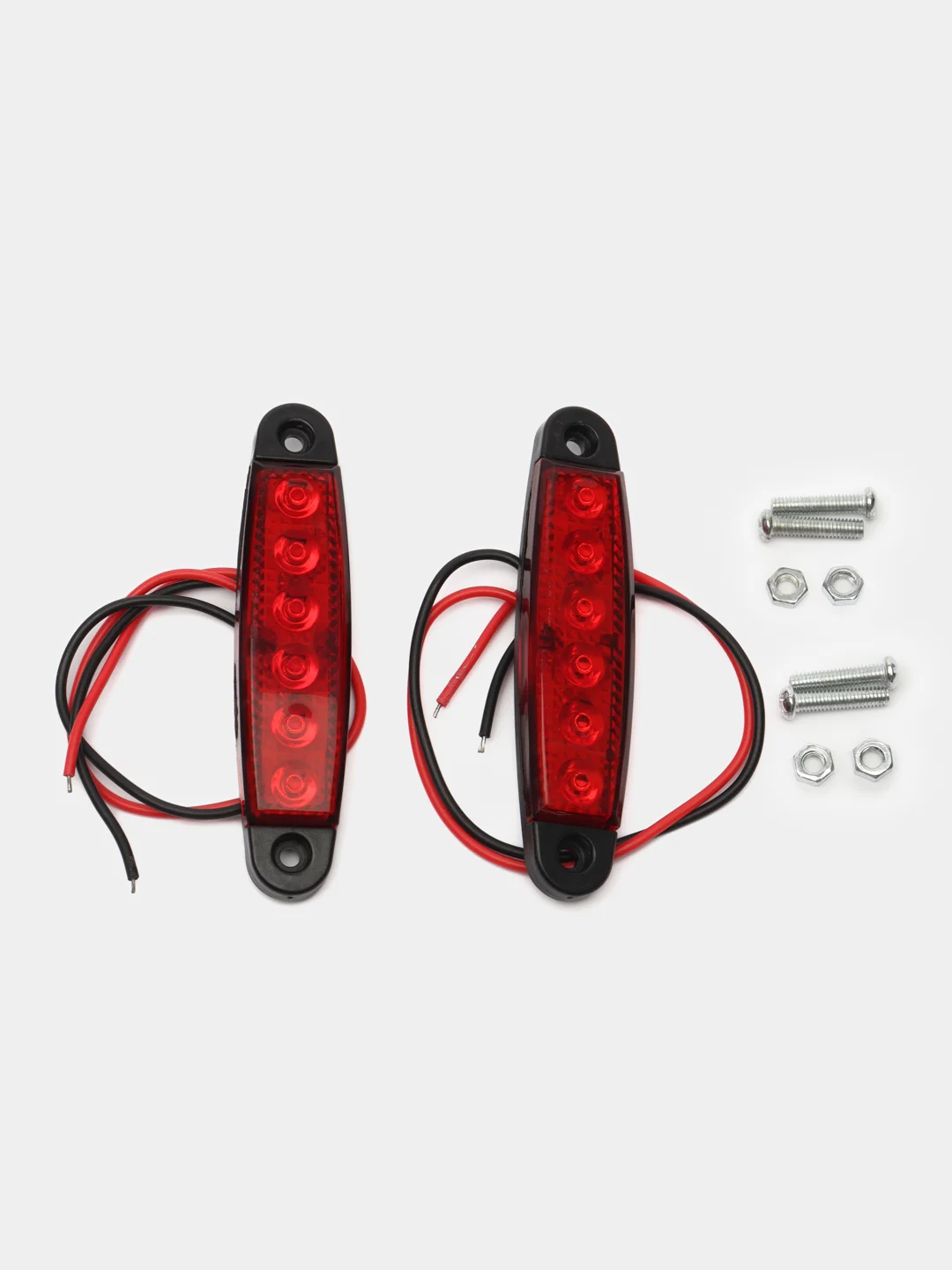 Красный подсветка светодиодная, габаритные огни LED 12-24V , 2шт/уп