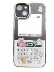 Чехол на телефон iPhone с зеркалом в виде кнопочного телефона
