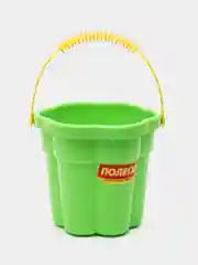 Салатовый набор для песочницы, грабельки, лопатка, ведерко, формочки