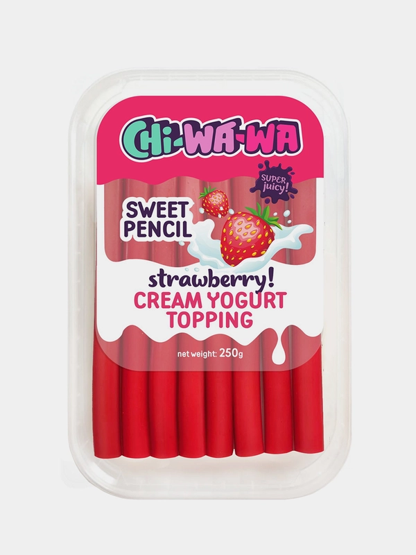Мармелад CHI-WA-WA MINIBOX Карандаш, КЛУБНИКА, сладкий, 250 г