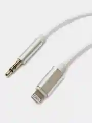 Аудиокабель iPhone /Айфон Lightning на 3,5 мм Aux белый, для наушников, колонок