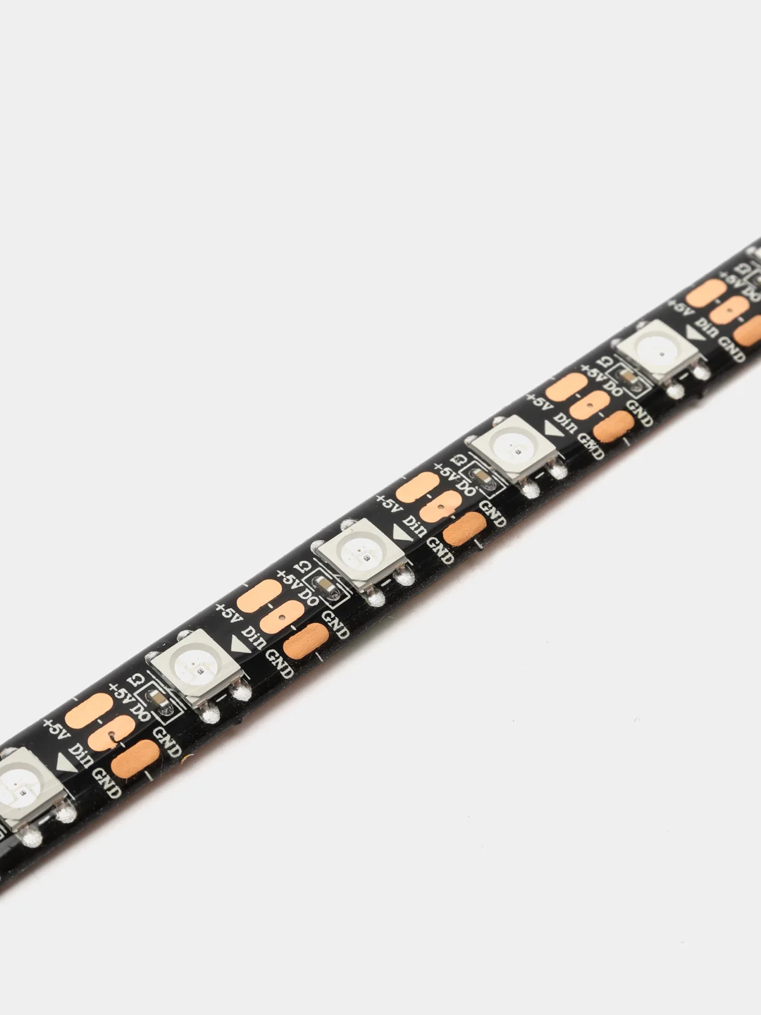 Светодиодная лента WS2812B (адресная) 60св/м 5V защищенная RGB черная ОТРЕЗОК 1 метр