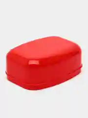 Красный мыльница с крышкой дорожная