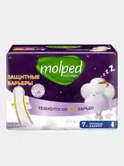 Женские гигиенические прокладки Molped Barrier Protect, ночные, 7 штук