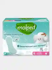 Женские гигиенические прокладки Molped Antibac Long, 8 штук