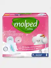Женские гигиенические прокладки Molped Ultra, ночные, 7 штук