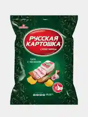 Чипсы Русская картошка со вкусом Сало с чесноком, 105г