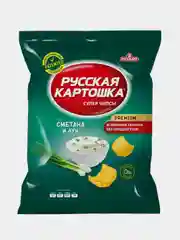 Чипсы Русская картошка со вкусом Сметаны и лука, 80г