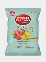 Чипсы Русская картошка Премиум со вкусом Мурманские креветки, 75г