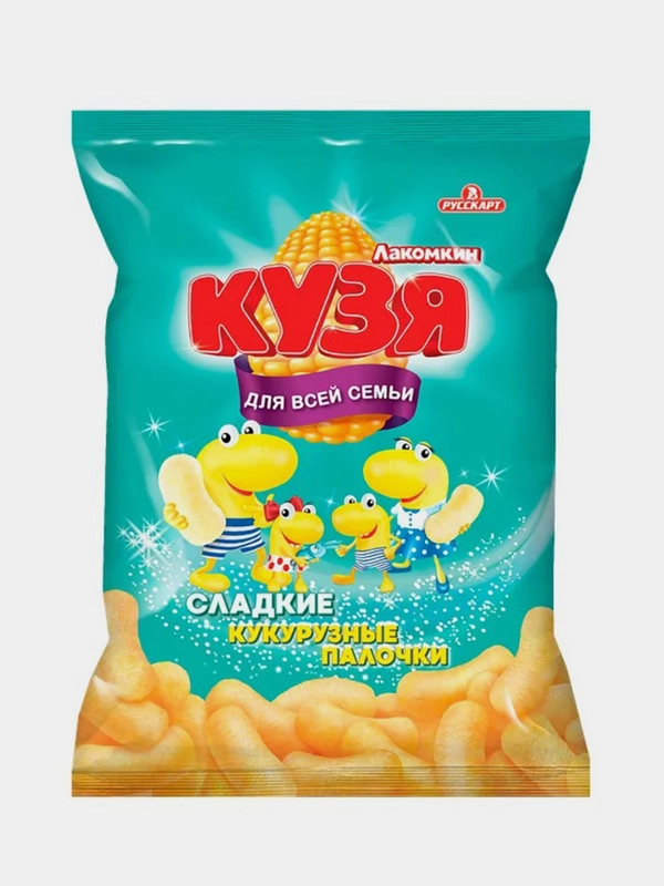 Кукурузные палочки Кузя Лакомкин в сахарной пудре, 190г