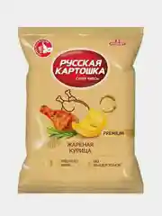Чипсы Русская картошка Премиум со вкусом Жареная курица BBQ, 75г
