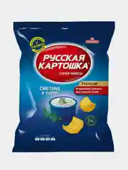 Чипсы Русская картошка со вкусом Сметана и укроп, 140г