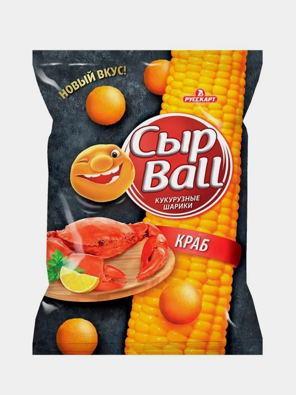 Кукурузные шарики СырBall со вкусом Краб, 140г