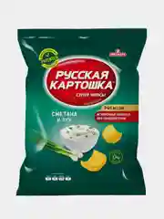 Чипсы Русская картошка со вкусом Сметана и лук, 140г