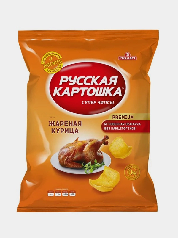 Чипсы Русская картошка со вкусом Курицы, 80г