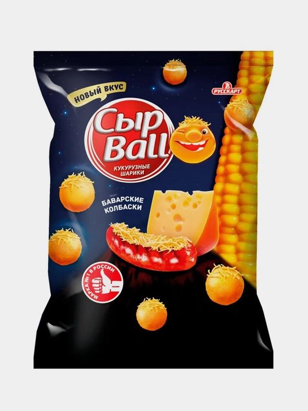 Кукурузные шарики СырBall со вкусом Колбаски баварские, 140г