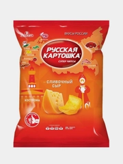 Чипсы Русская картошка Вкусы России со вкусом Сливочный сыр, 105г