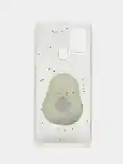 Бирюзовый чехол с принтом и жидкостью для Honor 9C / Samsung A21s