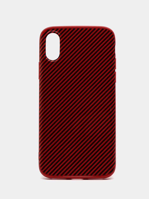Чехол красный глянец для iPhone X / XS