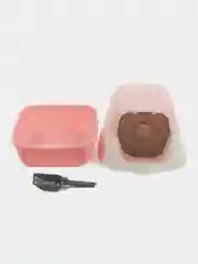 Розовый кошачий туалет, закрытый лоток, для удержания запаха. 2в1