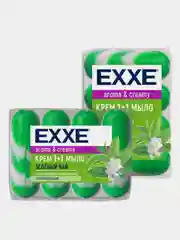 Крем-мыло 1+1 EXXE "Зеленый чай", 4 штуки по 90 г