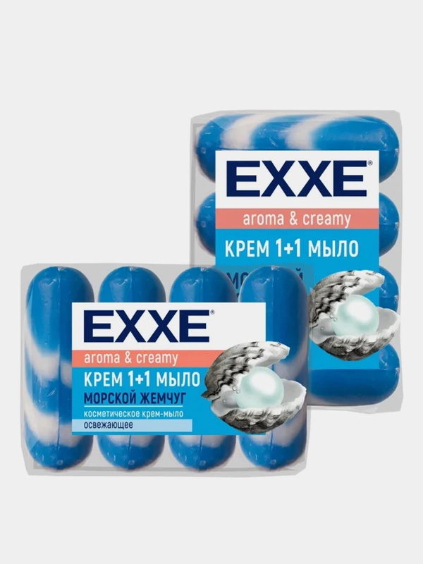 Крем-мыло 1+1 EXXE "Морской жемчуг", 4 штуки по 90 г
