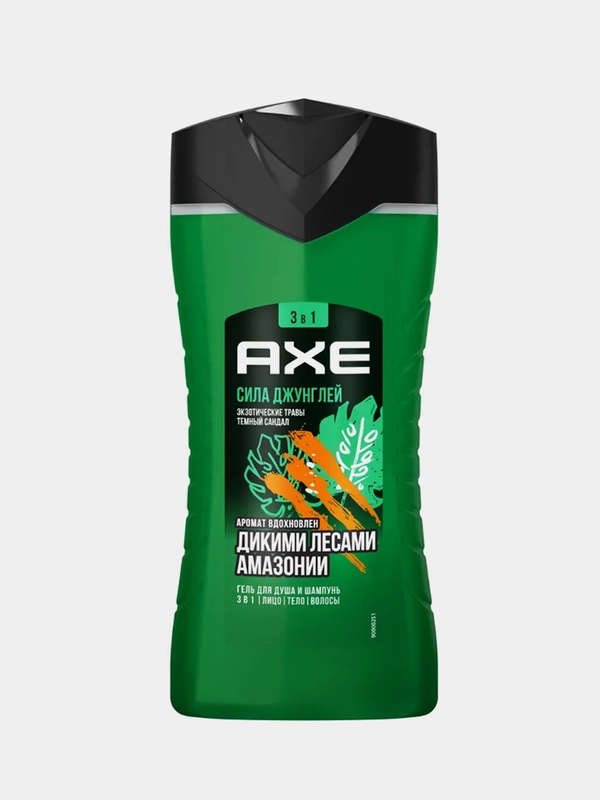 Гель для душа и шампунь AXE Cила джунглей, 2в1, мужской, 250 мл