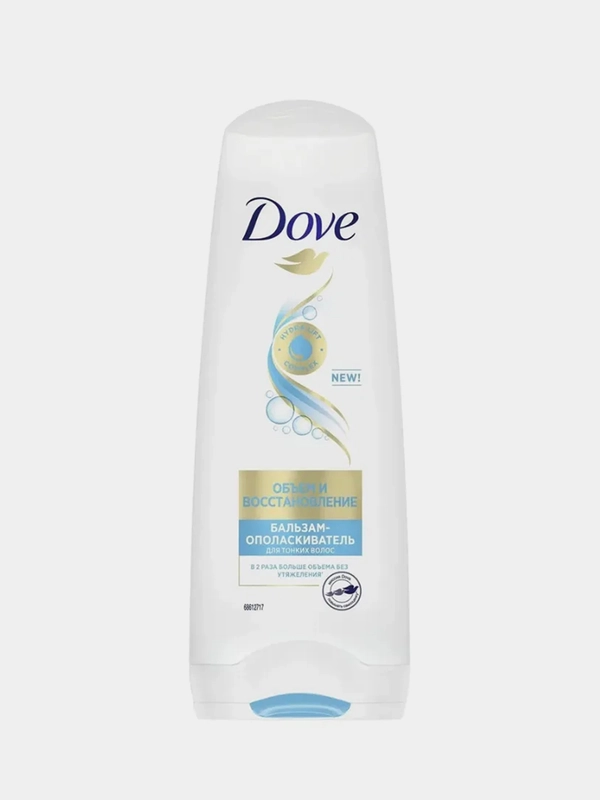 Бальзам-ополаскиватель для тонких и ослабленных волос Dove "Объем и восстановление", 200мл