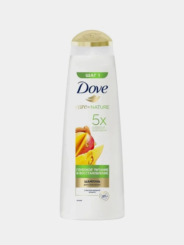 Шампунь для сухих волос Dove "Глубокое питание и восстановление", Манго, 380 мл