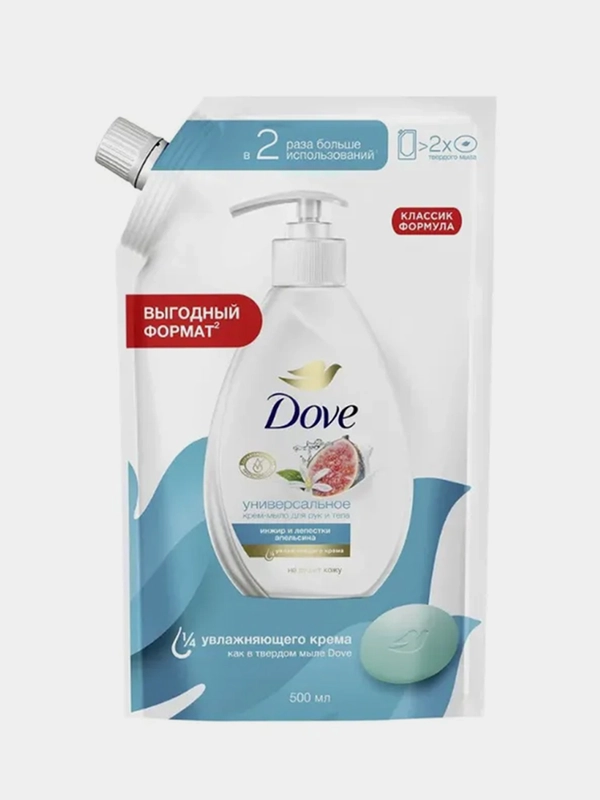 Жидкое крем-мыло Dove Инжир и лепестки апельсина, 500 мл