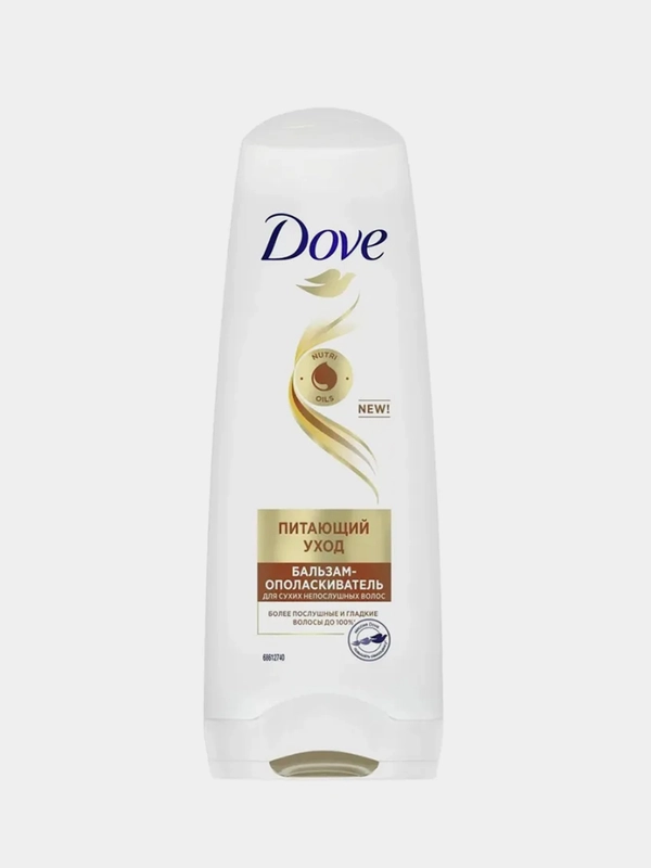 Бальзам-ополаскиватель для непослушных и сухих волос Dove "Питающий уход", 200 мл