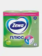 Туалетная бумага Zewa Плюс, яблоко, 2 слоя, 4 рулона