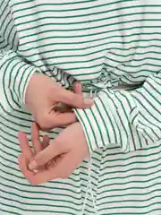 Синий костюм женский в полоску